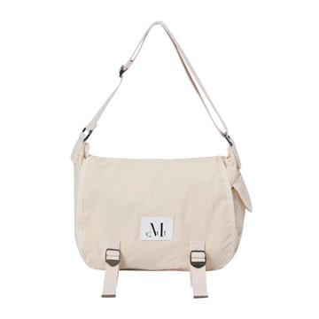 韓國 MUCENT REKE DOUBLE BUCKLE CROSS BAG 多功能雙扣環斜背包 象牙白 IVORY