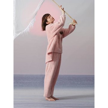 朵朵可可冬加厚珊瑚絨長袖長褲睡衣女家居服套裝