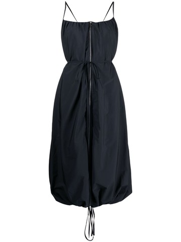 Goen.J - zip-embellished balloon taffeta dress - women - Polyester/Nylon - S - Black