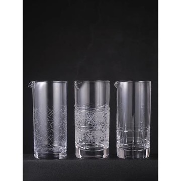 酒吧達人 水晶手工刻花調酒杯調酒器700ml攪拌調酒杯Mixing Glass