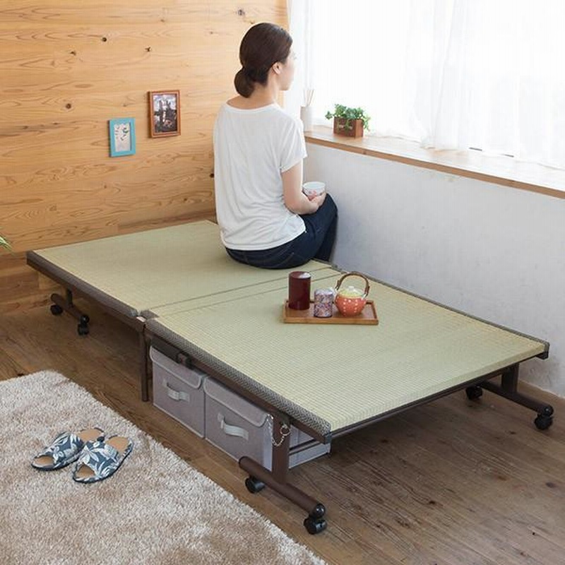 【チャーミー】送料込み 美品 畳 折り畳みベッドシングルサイズ 楽天市場】畳ベッド 折りたたみ式 日本製 折り畳み炭入り黒畳