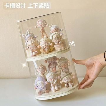 臺灣/✨收納盒 展示櫃 透明 /泡泡瑪特盲盒正版展示架手辦收納盒透明樂高公仔玩偶亞克力展示盒