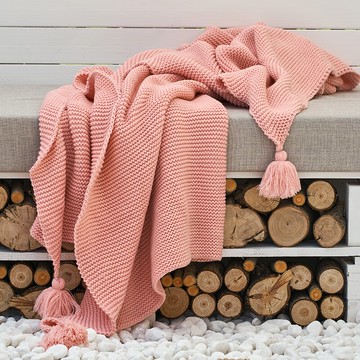 網紅簡約現代純色披肩針織流蘇毯辦公室午睡休閑毯沙發毯旅行毯