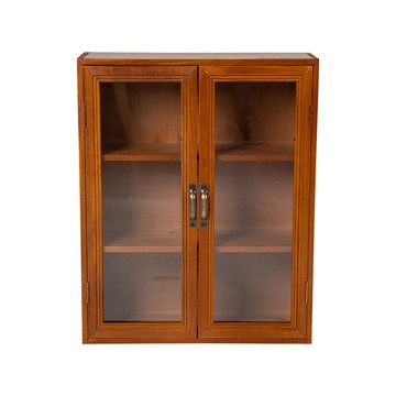 樂嫚妮 復古實木收納櫃/雙開門三層/公仔扭蛋展示三層