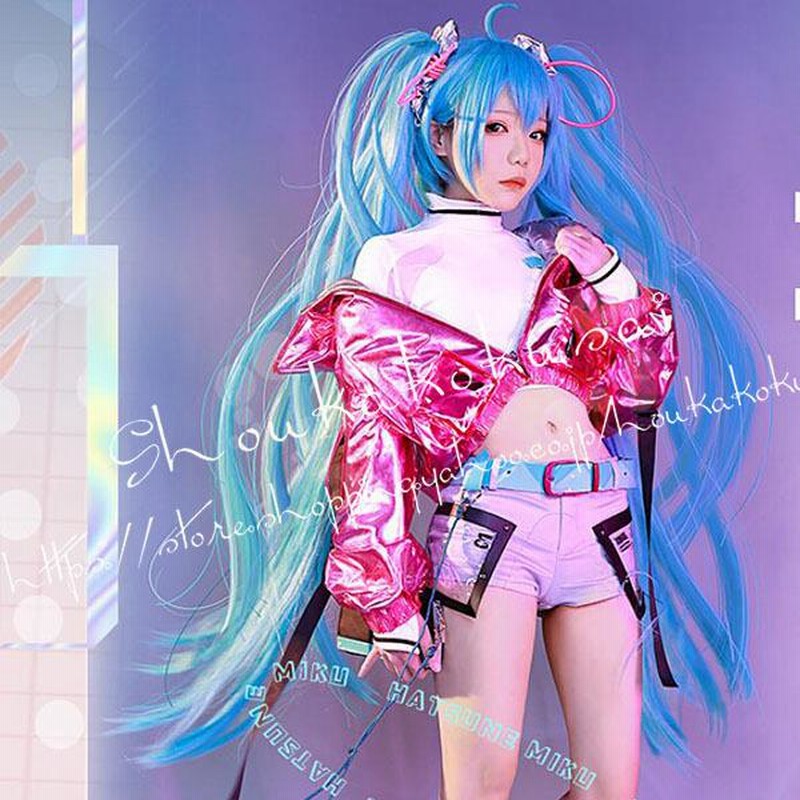 ♡ ボーカロイド 初音ミク 手ごわい iCOS メイド ピンク コスプレ 衣装 
