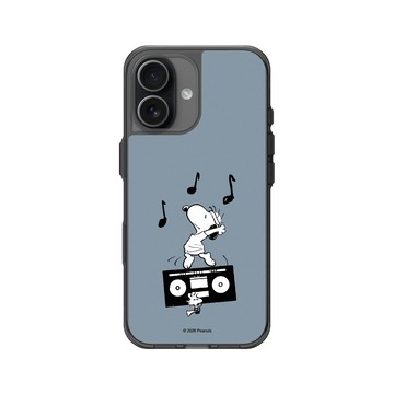 iPhone 17 Clear (相機按鈕) 酷墨灰 - 史努比 Snoopy - 隨音樂搖擺吧！