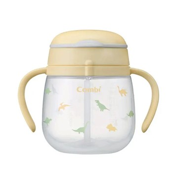 日本Combi Laku樂可杯_吸管杯240ml (新款-恐龍)