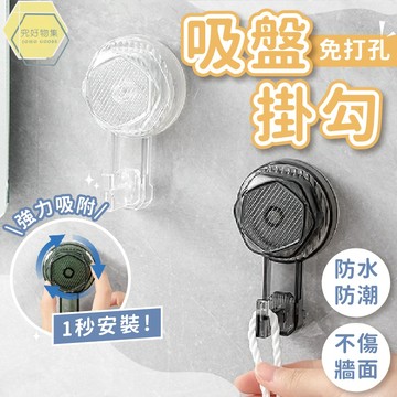 吸盤掛勾 掛鉤 無痕掛勾 門後掛鉤 無痕免釘 免打孔掛鉤 透明白 透明灰 門後浴室廚房可用 廚房掛鉤 浴室掛鉤 廚房掛鉤