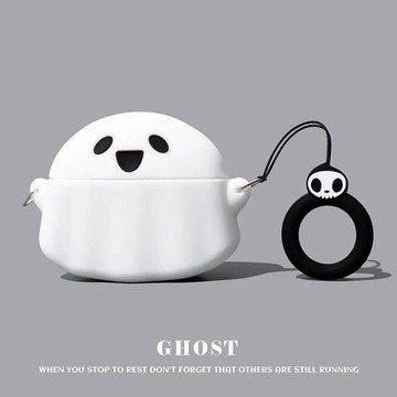 黑白幽靈 藍牙耳機套 適用於 Apple Air Pods 1/2代 Pro2 Pro3 4代 防摔保護殼
