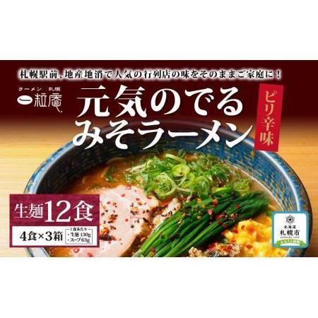 ふるさと納税 ラーメン札幌一粒庵元気のでるみそラーメン（ピリ辛味） 北海道札幌市