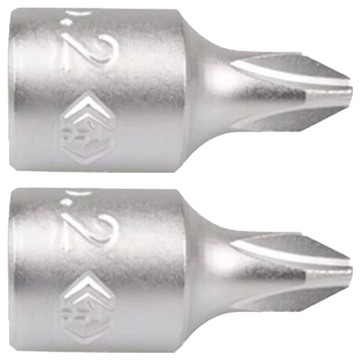 KING TONY 金統立 1/4DR.十字起子頭套筒PH4  S2矽合金鋼  拋光鍍鉻  迷你型  2個