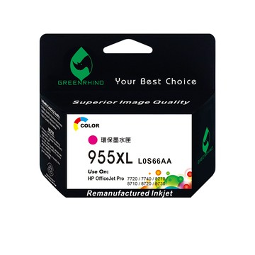 Greenrhino for HP NO.955XL (L0S66AA) 紅色高容量環保墨水匣 適用 OfficeJet Pro 7720 / 7730 / 7740 / 8210