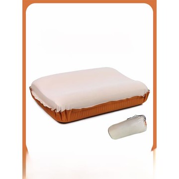 自動充氣枕頭便攜露營旅行枕頭飛機高鐵腰墊靠枕午休趴睡枕空氣枕