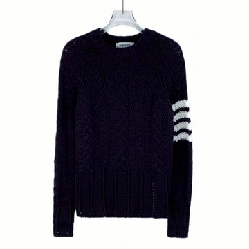 (S) thom browne質感棉質經典針織藍色毛衣