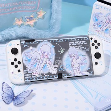 SWITCH OLED保護殼NS續航保護套底座保護殼 元氣美樂蒂可愛