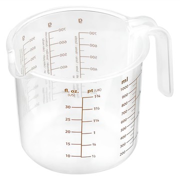 tescoma Delicia量杯(1L) PP塑料 可看5種測量單位  透明色 + 黑色  1個