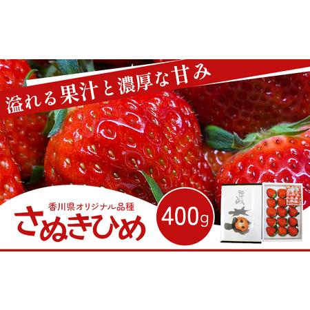 ふるさと納税 香川県オリジナル品種！ さぬきひめ苺 400g 化粧箱入り 年内受付 香川県東かがわ市