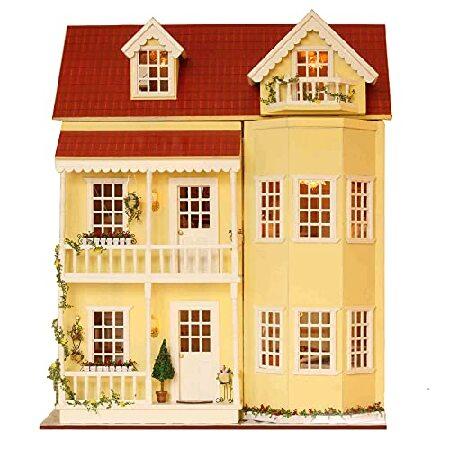 Spilay Dollhouse DIY Miniature Wooden Furniture Kit,Mini Handmade