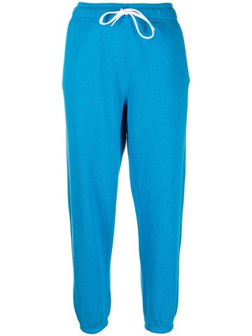 Polo Ralph Lauren - fleece cotton track pants - women - Polyester/Cotton - M - Blue