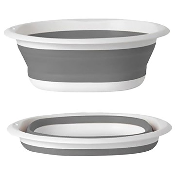 折疊臉盆 2個 大(37 x 34cm) 灰色