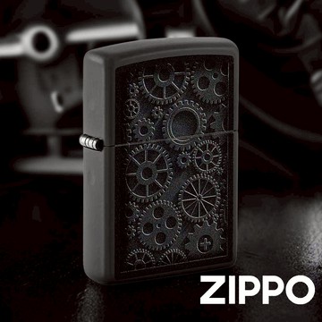 ZIPPO 蒸汽龐克防風打火機 48999 黑啞光打火機 齒輪 蒸汽朋克風 獨特魅力 終身保固