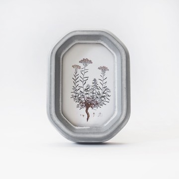 Journal 4x6，現代經典風格相框，灰，啞光陶瓷桌面/壁掛