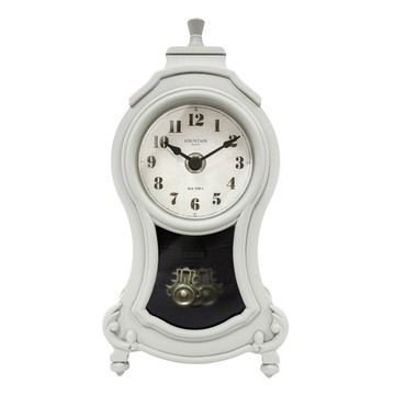 Fountain Designs 科格斯沃擺錘桌鐘 10吋 莫蘭迪白 桌面擺飾