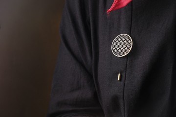 黃銅窗花胸針-你的老靈魂-大圓款