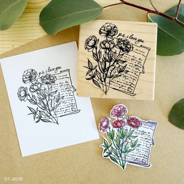 楓木印章-速寫花與信 GT-6078