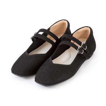 D+AF 【3D零感雲織鞋】雙帶方頭瑪莉珍鞋