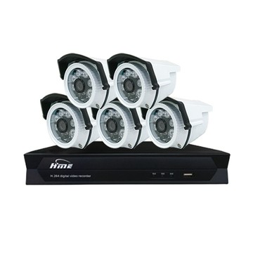 HME 昌運監視器組合 HM-NT85L 8路 錄影主機+HM-T161 200萬 日夜兩用紅外線彩色管型攝影機*5