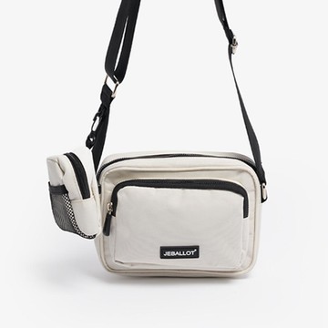jeballot 阿米哥 斜背包  象牙白  20 x 14 x 4 厘米