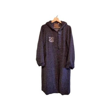 【二手精品 9.9成新】Louis Vuitton 長版連帽大衣(剪水洗標) 編號S145
