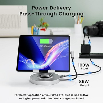 擴展塢 USB-C 多功能筆電擴展底座 HDMI 360°旋轉拓展塢手機直播支架 筆記本支架type-c手機擴展塢支架