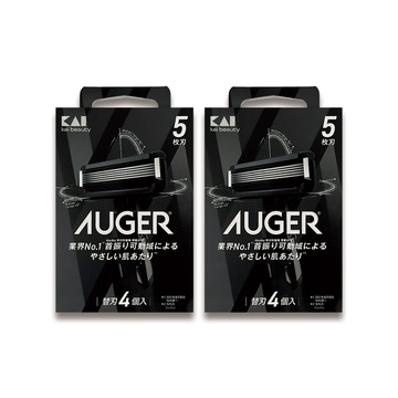 (2盒)日本KAI-AUGER刮鬍刀替換刀片(B-4AG)4入/盒