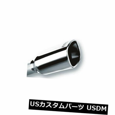 輸入マフラー Borla 20241 2.25inインレット3.28in x 3.5in Square Rolled Angle Cut x 7.88