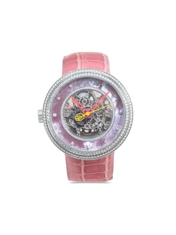 Jacob & Co. - pre-owned x Valentin Yudashkin Skeleton Auto 48mm - unisex - stainless steel - One Size - Pink