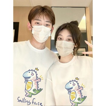 T恤男女 純棉短袖 情侶裝 夏季上衣 休閒上衣 半袖T恤 小眾設計上衣 百搭短袖 韓版上衣 印花T恤 寬鬆上衣 男女T恤