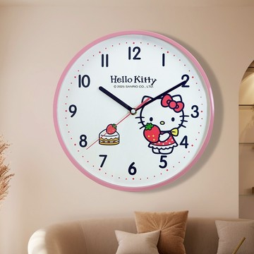 時鐘 三麗鷗家族卡通造型裝飾掛鐘 客廳臥室兒童房可愛壁掛鐘 8190-KU