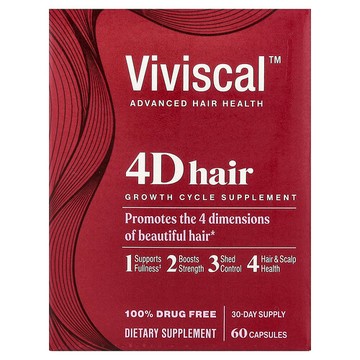Viviscal, 4D Hair Growth Cycle Supplement, 60 Capsules