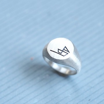 拉絲遊艇戒指銀925