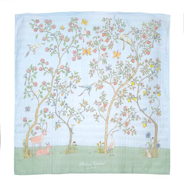 Atelier Choux Paris 藍色花園印花包巾
