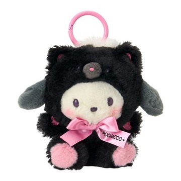 小禮堂 Sanrio 三麗鷗 帕恰狗 絨毛玩偶吊飾 (blacknpink熊熊)