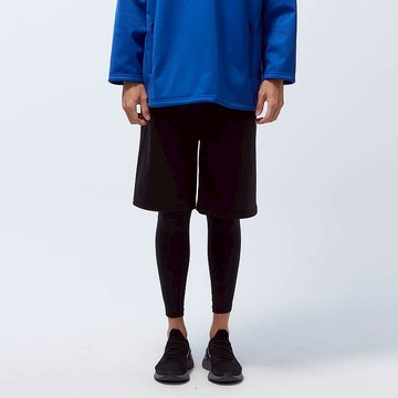 不可退換 /高彈拉鍊口袋短褲-烏黑