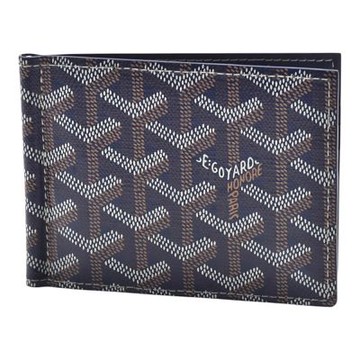 GOYARD 經典Saint-Thomas系列手工帆布鈔票夾錢包(海軍藍)