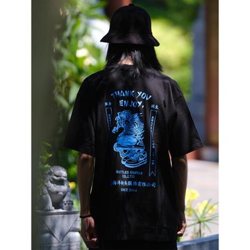 Battles貝氏西洋街頭服飾有限公司純棉短袖T恤美式寬松百搭