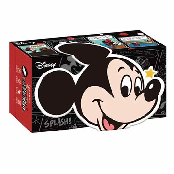 明基健康生活 幸福物語 迪士尼系列平紋洗臉巾 - 50抽/盒 165mmx200mm  米奇 白色  1盒