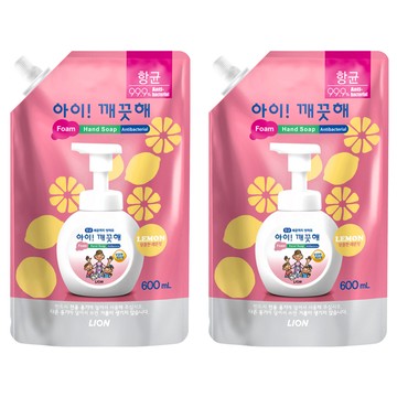 LION 獅王 趣淨 韓國原裝進口 泡泡保溼洗手乳 補充包  600ml  2包