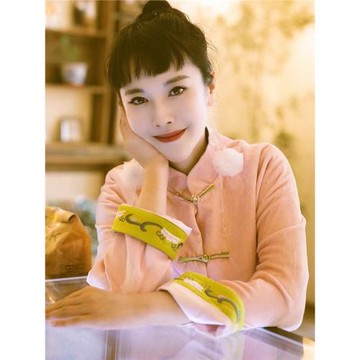 新中式真絲絲絨外套春秋改良唐裝中國風女裝立領繡花盤扣上衣褂衫