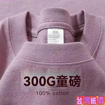 悅裳💎台灣免運💎少見的色調!莫蘭迪霧霾紫!美式簡約300G重磅純棉短袖T恤女男 夏